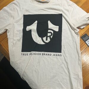 True Religion Black and White Short Sleeve Tees